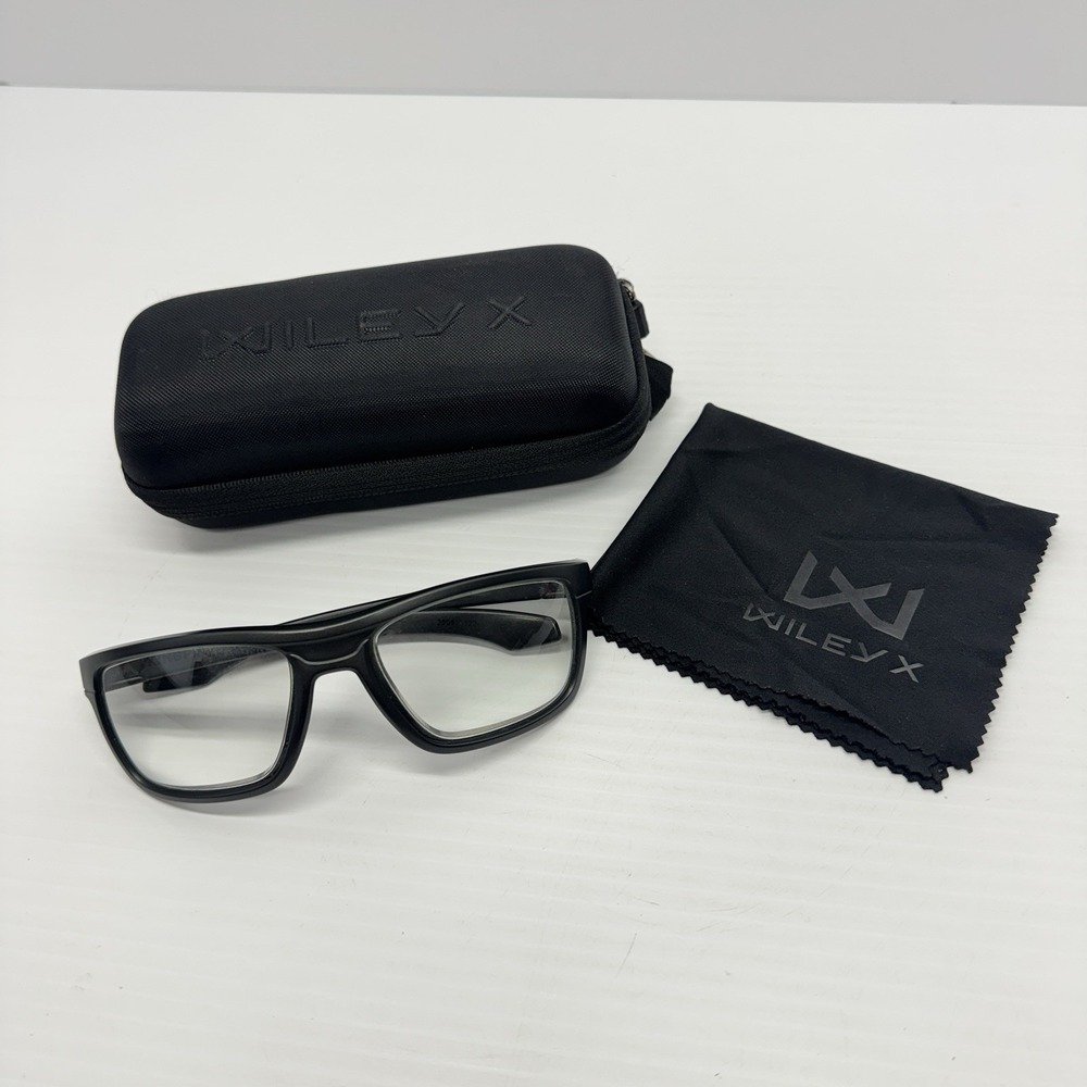 WILEY X KINGPIN Z87-2+ EN166 S MATTE BLACK AUTHENTIC EYEGLASSES W/CASE 60-19